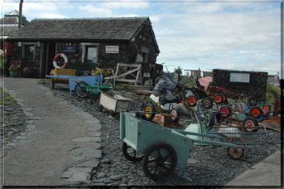 many wheel barrows